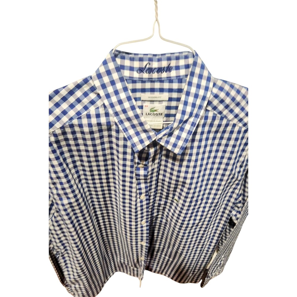 Lacosta Long Sleeve Mens Shirt, Size 44 Modern Fit